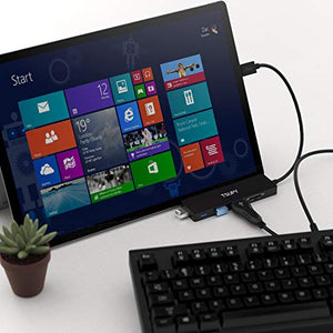 TSUPY Hub USB 3.0 5 Porte Adattatore con Lettore di Scheda 19 cm