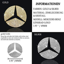 Carica l'immagine nel visualizzatore di Gallery, VDARK Mercedes Benz - Set di 3 Adesivi con Logo del Volante, 49 mm, argento
