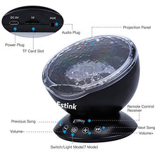 Carica l&#39;immagine nel visualizzatore di Gallery, Luce Proiettore Oceano LED Lampada Notturna Lettore Nero - Ilgrandebazar