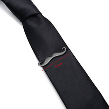 Carica l&#39;immagine nel visualizzatore di Gallery, HONEY BEAR Barba Sottile Fermacravatta per Uomo/Ragazzi Nero 5.6cm - Ilgrandebazar