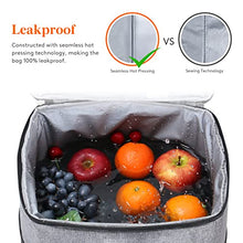 Carica l'immagine nel visualizzatore di Gallery, Lifewit 24L Zaino Termico Borsa Termica Porta Pranzo Borsa Frigo Isoterma per Alimenti Mantenere Caldo o Freddo per Pic-nic/all'Aperto/Campeggio/Eventi Sportivi/Viaggio, Grigio