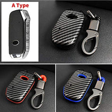 Carica l'immagine nel visualizzatore di Gallery, ontto 4 Pulsanti Guscio Cover Protettiva per Chiave Auto Kia A, Nero carbonio
