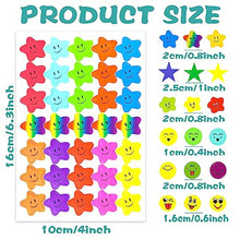Carica l'immagine nel visualizzatore di Gallery, OWill 4980 Pezzi 60 Fogli Smiley Happy Face Stickers e Star Stickers, Colorato Adesivi Premio Faccia per Bambini Insegnante Genitore
