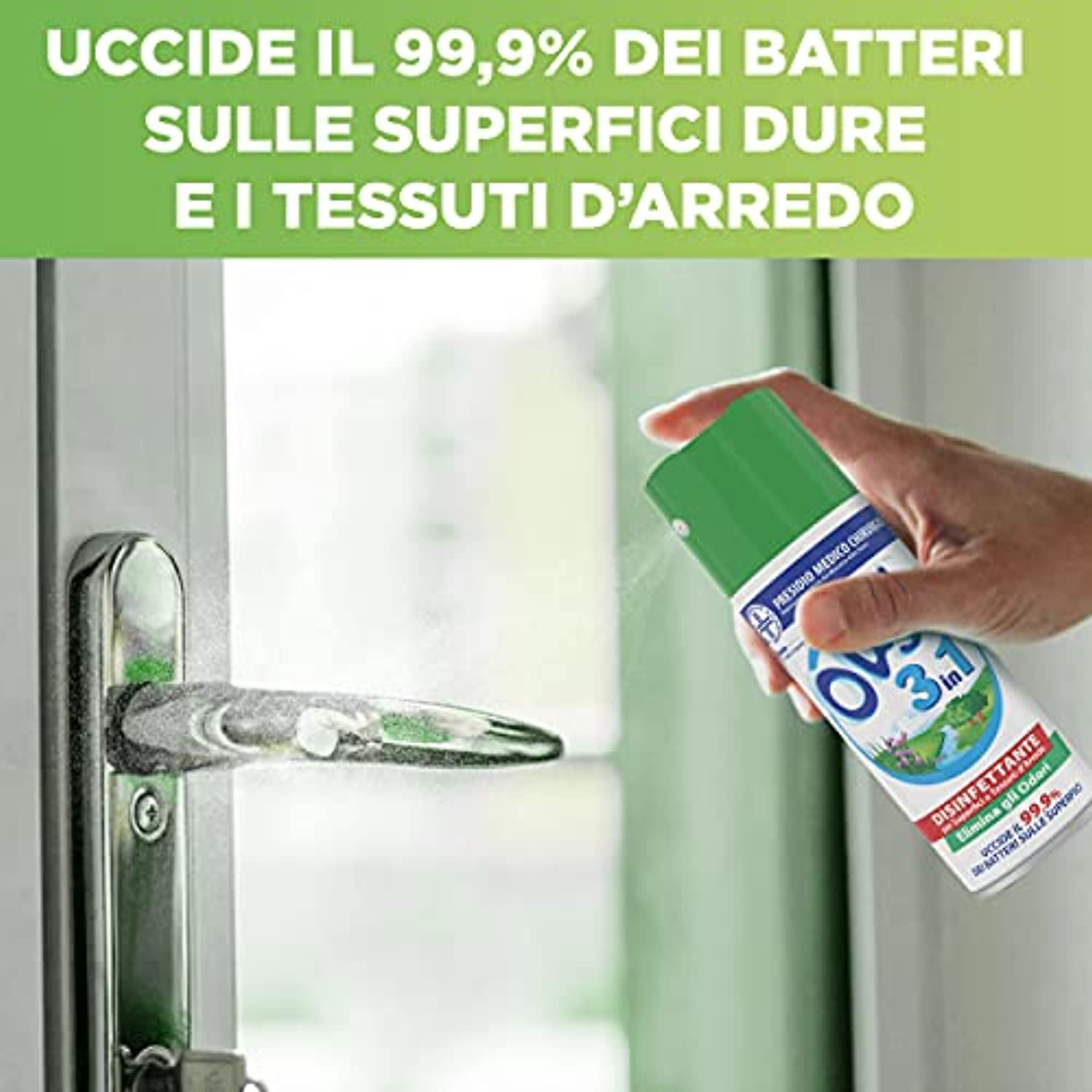 Oust 3 in 1 Spray Disinfettante 400 ml, per Superfici e Tessuti