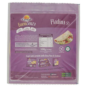 Céréal BuoniSenza Piadina - Senza Latte - Glutine - Uova - 200 gr