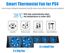 Carica l&#39;immagine nel visualizzatore di Gallery, PS4 Ventola di raffreddamento - ElecGear Automatico Temperatura USB External...