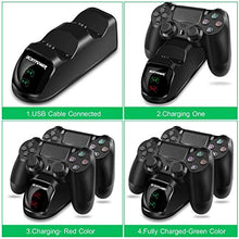 Carica l&#39;immagine nel visualizzatore di Gallery, Ricarica Controller PS4 ,ECHTPower Docking Station e Verde&amp;Rosso LED
