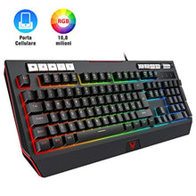 Carica l&#39;immagine nel visualizzatore di Gallery, PICTEK Tastiera Gaming RGB, da Gaming, Retroilluminazione RGB Nero