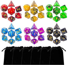 Carica l'immagine nel visualizzatore di Gallery, iFergoo 42 Pezzi Dadi Poliedrici da Gioco Doppio-Colore per RPG Dungeons e...