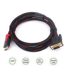 Carica l'immagine nel visualizzatore di Gallery, Yilan Cavo da HDMI a VGA, in fibra di nylon intrecciata, 1080p, convertitore...