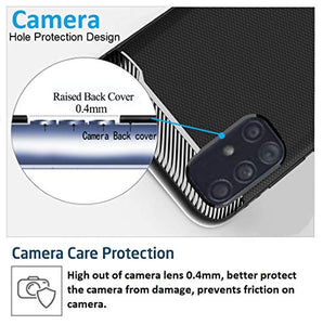 Ferilinso Cover per Samsung Galaxy A51 Cover, Custodia Protettiva Nero