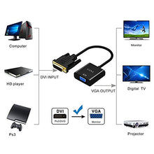 Carica l&#39;immagine nel visualizzatore di Gallery, GANA Adattatore DVI a VGA Cavo Convertitore DVI-D a | 24+1 Supporto 60Hz...
