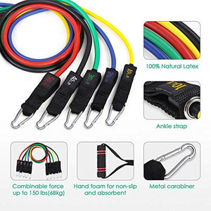 INTEY Set di Fasce Resistenza - 5 Bande Resistenza, Fino a 68 kg (150...