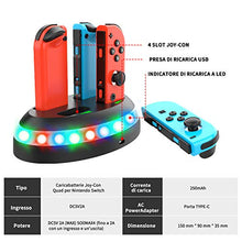 Carica l'immagine nel visualizzatore di Gallery, Thiroom Stazionamento di Ricarica per Nintendo Switch Joy-Con,Dock di...