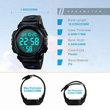 Carica l&#39;immagine nel visualizzatore di Gallery, Orologio digitale sportivo da uomo, per corsa all’aperto, impermeabile Blu - Ilgrandebazar