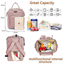 Carica l&#39;immagine nel visualizzatore di Gallery, Viedouce Borsa per Pannolini Zaino Fasciatoio, Mamma,Impermeabile Rosa - Ilgrandebazar