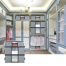 Carica l'immagine nel visualizzatore di Gallery, DIMJ Scatole per Armadio, Set di 3 Borsa Stoccaggio Grande Grigio