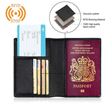Carica l'immagine nel visualizzatore di Gallery, flintronic Porta Passaporto, Custodia Passaporto #7 Nero+2 Etichetta Bagaglio