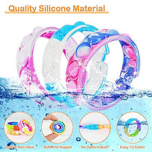 Carica l&#39;immagine nel visualizzatore di Gallery, Coicok 30 Pezzi Arcobaleno Bracciale in silicone, Push Bubble Bracelets Fidget Toys, Giocattoli antistress per adulti e bambini, Gadget compleanno bambini, Regalini compleanno bambini invitati