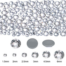 Carica l'immagine nel visualizzatore di Gallery, 2000 Pezzi Strass di Vetro Flatback Hot Fix Rotondo Gemme Cristallo 1.5-6...