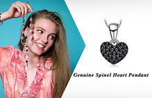 Carica l&#39;immagine nel visualizzatore di Gallery, JewelryPalace 0.14ct Naturale Spinello Forma di Cuore Ciondolo Argento... - Ilgrandebazar