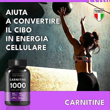 Carica l'immagine nel visualizzatore di Gallery, Bandini® L CARNITINA 1000 - 100 Compresse con Carnipure® (100 dosi, 100 giorni) - Integratore con L-Carnitina Tartrato Vegan - Carnitine Pura per Atleti e Sportivi - Energia, Resistenza e Recupero