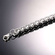 Carica l&#39;immagine nel visualizzatore di Gallery, U7 Collana Uomo a Catena Grano Sottile Robusta Grande Grossa, Argento(6mm) - Ilgrandebazar
