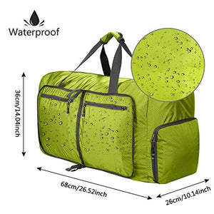 Pujuas Borsa da Viaggio, 85L Leggero Bagaglio Viaggio Verde Chiaro