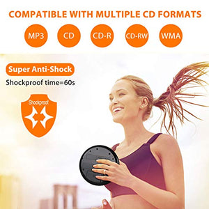 NAVISKAUTO AUGUST Lettore CD portatile con doppio altoparlante e cuffie,...