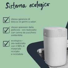 Carica l'immagine nel visualizzatore di Gallery, Tommee Tippee Mangiapannolini Twist And Click, Il Sistema Ecologico, Contiene 1 Ricarica Con Pellicola Greenfilm, Bianco