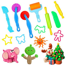 Carica l'immagine nel visualizzatore di Gallery, aovowog Utensili per Plastilina 22 Colorati Accessori e a Forme di...