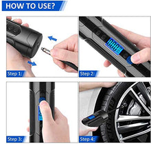 Carica l&#39;immagine nel visualizzatore di Gallery, KYG Compressore Portatile per Auto Mini con Schermo...