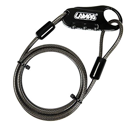 LAMPA 90596 Portex, Lucchetto antifurto con Cavo di Sicurezza - 150 cm