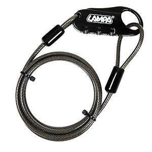 LAMPA 90596 Portex, Lucchetto antifurto con Cavo di Sicurezza - 150 cm