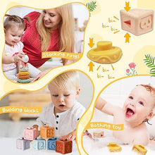 Carica l&#39;immagine nel visualizzatore di Gallery, Auezona Giochi Montessori 6-9 Mesi, 4 in 1, Neonati, Bambini con UFO, Giocattoli Blocchi di Costruzione Impilabili 3 6 9 12 Mesi 1 2 3 Anno
