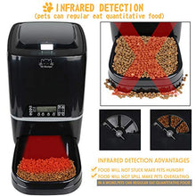 Carica l'immagine nel visualizzatore di Gallery, Gohiking Erogatore Cibo Automatico per Cani e Gatti 6,5L, Dispenser Nero