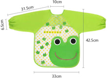 Carica l'immagine nel visualizzatore di Gallery, Vicloon Bavaglino a Manica,Set di 4 Bavaglino Bambini Impermeabile con Maniche Lunghe e Allacciatura Sulla Schiena, per Dipingere, Giocare e Mangiare Piccoli da 6 Mesi a 3 Anni