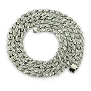 Kucosy Collana da Uomo, Hip Hop Uomo Argento-20cm(8 Inch) - Ilgrandebazar