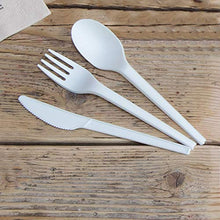 Carica l&#39;immagine nel visualizzatore di Gallery, BIOZOYG Forchette Monouso Forchetta Plastica Bianca 163mm (50 pezzi), Bianco - Ilgrandebazar
