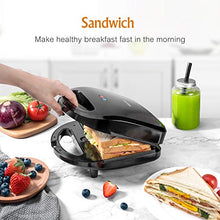 Carica l&#39;immagine nel visualizzatore di Gallery, OSTBA Tostiera Sandwich Maker, piastre per panini 3 in 1, Cool Touch 3 1