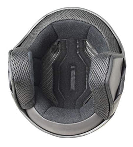Casco demi jet SKA-P 1WH WOLLI Nero gommato, M
