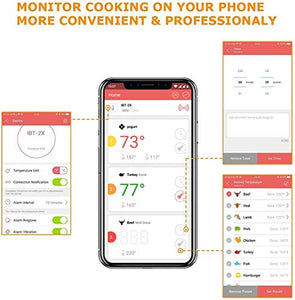 Inkbird Wireless Bluetooth BBQ termometro Barbecue Thermometer+2 Sensors