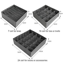 Carica l'immagine nel visualizzatore di Gallery, NEWSTYLE Cassetto Organizer per Biancheria Intima,Set di 3 Armadio Divisori...