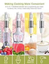 Carica l&#39;immagine nel visualizzatore di Gallery, homgeek Frullatore ad Immersione 1000W, 5 in 1 Frusta, Mixer a...