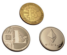 Carica l&#39;immagine nel visualizzatore di Gallery, Eillwin Set di rare criptovalute Bitcoin+Litecoin+Ethereum, regalo da... - Ilgrandebazar