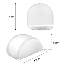 Carica l&#39;immagine nel visualizzatore di Gallery, HAUSPROFI Fermaporta Trasparente a Pavimento con Adesivo 4pz. 4 Pezzi - Ilgrandebazar