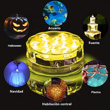 Carica l&#39;immagine nel visualizzatore di Gallery, Set di 4 Pezzi Luce a LED RGB Sommergibile Luci Multicolori impermeabili 4 X...