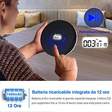 Carica l&#39;immagine nel visualizzatore di Gallery, PUMPKIN Lettore CD Portatile con batteria ricaricabile e cuffie 12 Ore 02