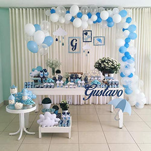 APERIL Palloncini Compleanno Blu e Bianchi Pallone Animale a Piedi...