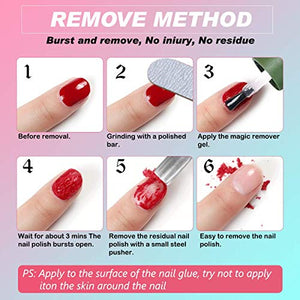 Gel Polish Remover,Remover Smalto Semipermanente,Magic Nail Full set